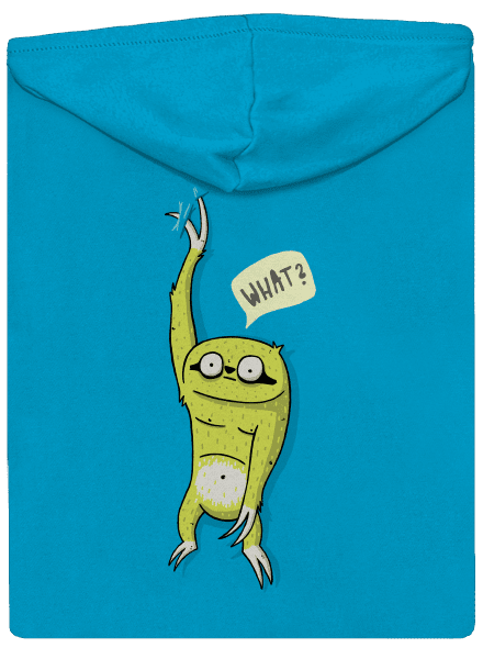 Lenochodík dámská mikina na zip Blue Atol