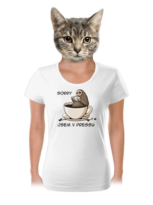 V pressu dámské tričko White