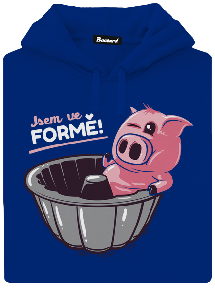 Ve formě dámská mikina klokanka Royal Blue Mal