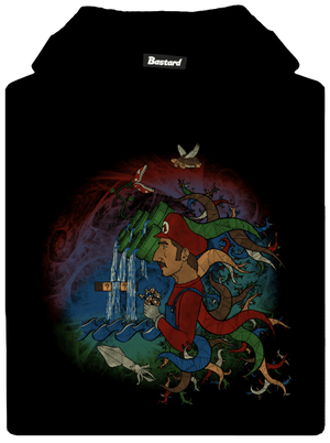 Marios Trip dětská mikina klokanka Black