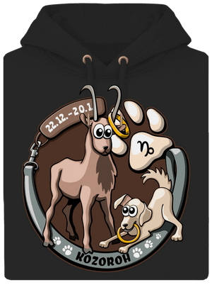 Psí horoskop: Kozoroh unisex mikina premium Dark Black