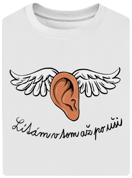 Až po uši unisex tričko oversized White