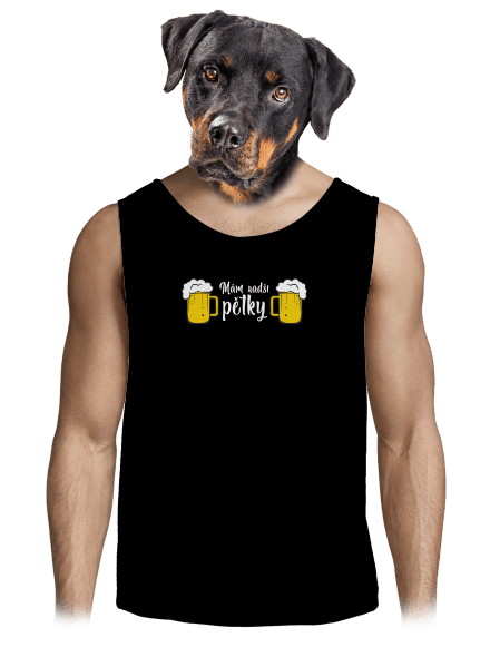 Mám raději pětky pánské tílko Black