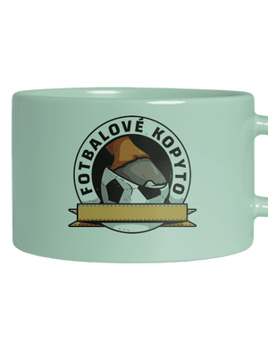 Fotbalové kopyto hrnek makronka Mint Macaron