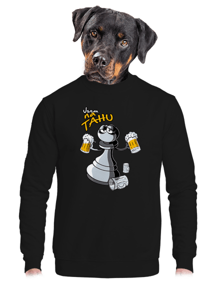 Na tahu unisex mikina bez kapuce Black