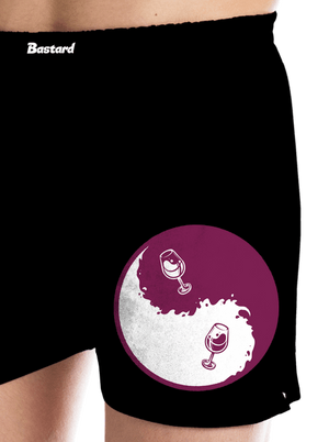 Jin Jang víno pánské trenky Black