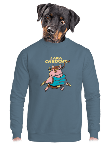 Lara Chrocht unisex mikina bez kapuce Nordic Blue