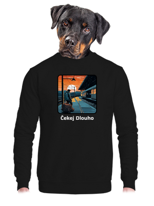 unisex mikina bez kapuce