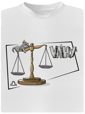 Kočičí horoskop: Váhy dětské sportovní tričko White