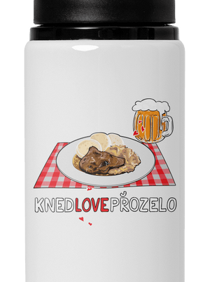Knedlo vepřo zelo lahev na vodu White