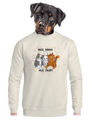 Moje rodina unisex mikina bez kapuce Off White