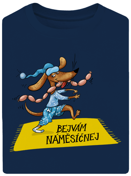 Bejvám náměsíčnej unisex tričko oversized Midnight Blue