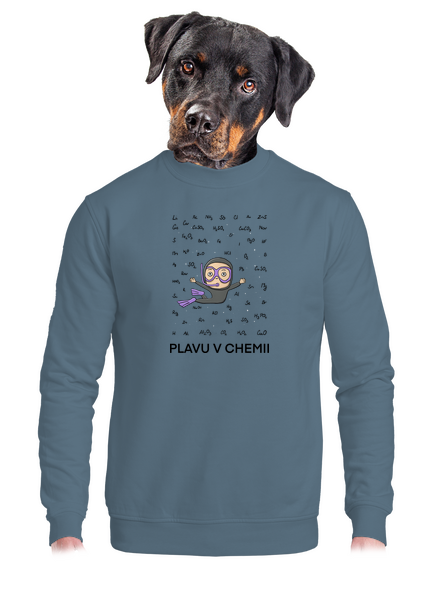 Plavu v chemii unisex mikina bez kapuce Nordic Blue