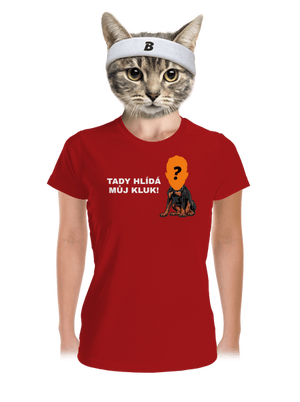 Tady hlídám já dámské sportovní tričko Red Mal
