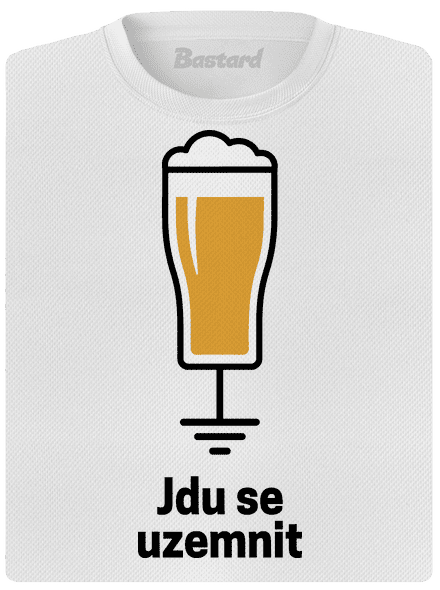Jdu se uzemnit dámské sportovní tričko White