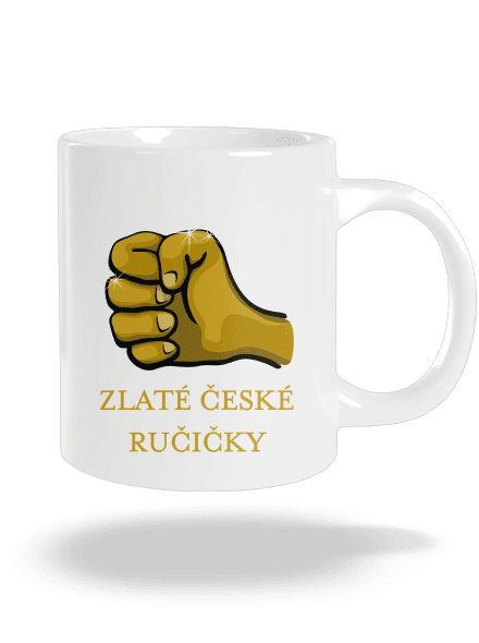 Ručičky velký hrnek White