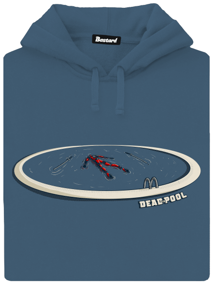 Dead in pool dámská mikina klokanka Denim