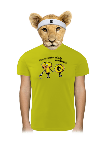 Pravá láska dětské sportovní tričko Neon Yellow