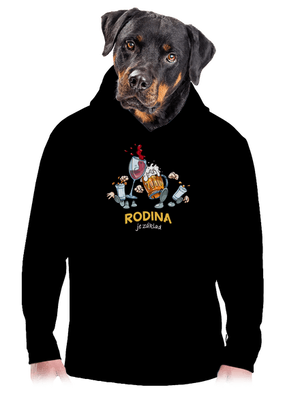 Rodina je základ pánská mikina klokanka Black