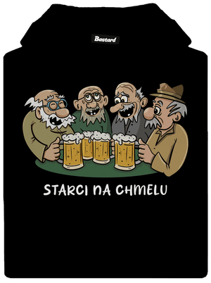 Starci na chmelu pánská mikina klokanka Black