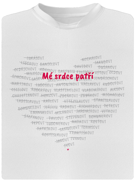 Mé srdce patří dětské sportovní tričko White