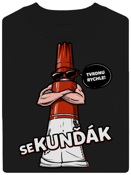 Sekunďák unisex mikina bez kapuce Black