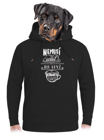 Milovník kávy unisex mikina premium Dark Black
