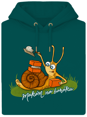 Makám na baráku unisex mikina premium Emerald Green