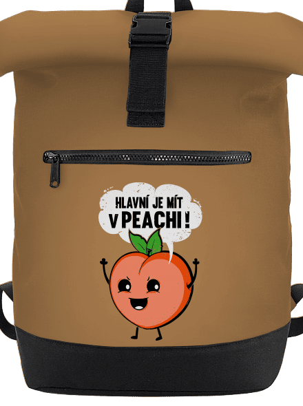 V peachi batoh Caramel