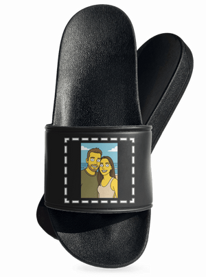 Simpsonovi z vlastní fotky pantofle Black