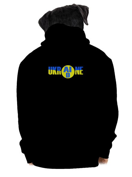 Ukrajina - AID pánská mikina na zip Black