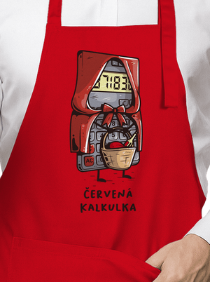 Červená kalkulka zástěra Red