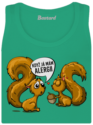 Alergická veverka dámské tílko klasické Mint Mal