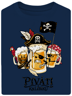 Piváti z Kalibiku unisex tričko oversized Midnight Blue
