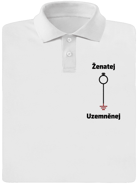 Ženatej a uzemněnej pánská polokošile White