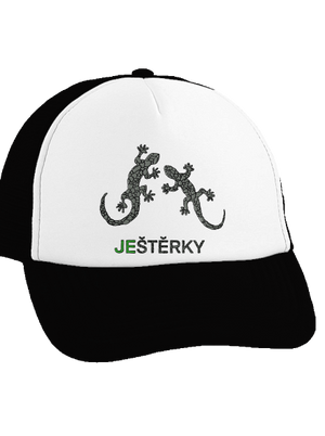 Ještěrky kšiltovka truckerka Black cap