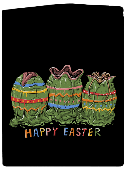 Happy Easter dámská mikina na zip Black
