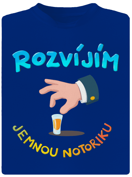 Jemná notorika pánské sportovní tričko Royal Blue Mal