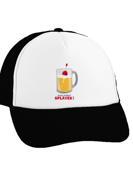 Splávek kšiltovka truckerka Black cap