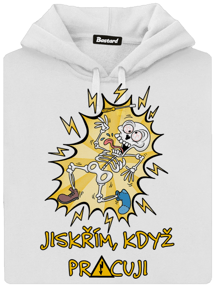 Jiskřím dámská mikina klokanka White