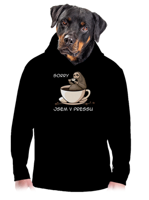 V pressu pánská mikina klokanka Black