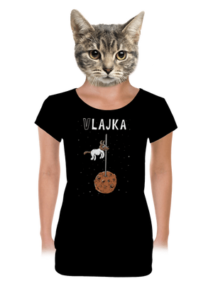 Vlajka dámské tričko s lemem Black