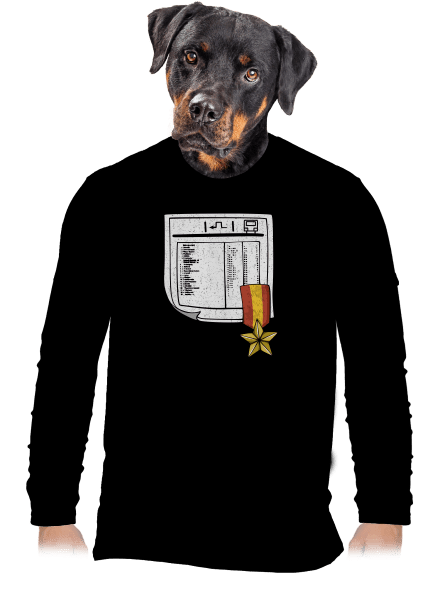Jízdní řád pánské dlouhý rukáv Black
