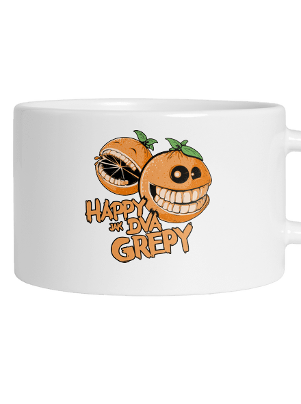 Happy grepy hrnek makronka White