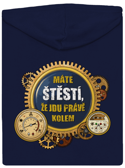Chodím kolem pánská mikina na zip Navy