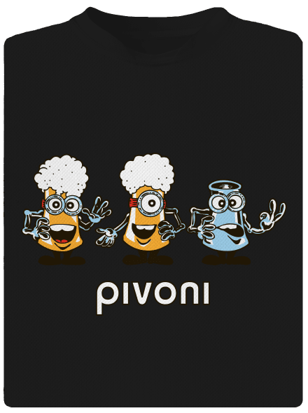 Pivoni pánské sportovní tričko Black