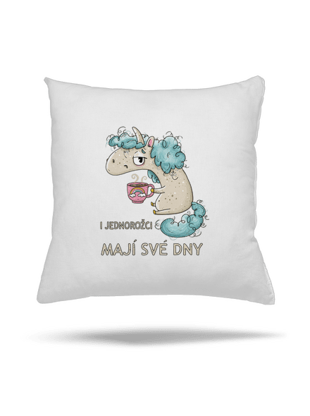 Jednorožci mají své dny polštář White