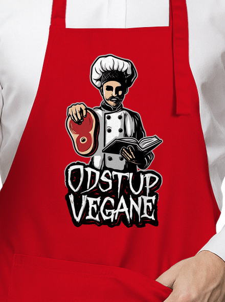 Odstup vegane zástěra Red