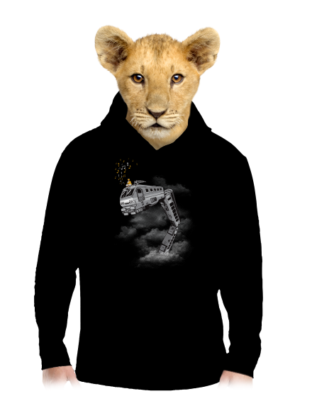 Snake Train dětská mikina klokanka Black