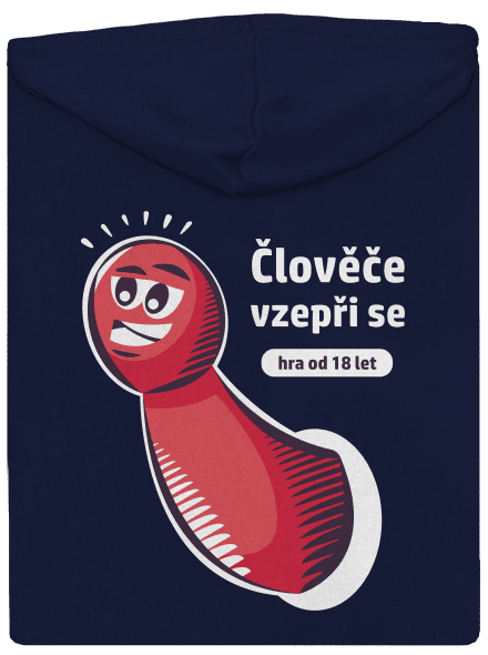 Člověče vzepři se pánská mikina na zip Navy